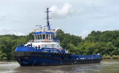 Blue and white boat