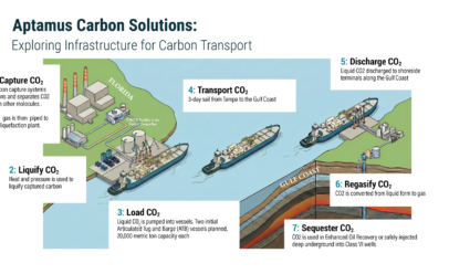 illustration of carbon capture process