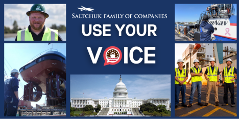 banner of saltchuk companies linked to american voices voter campaign