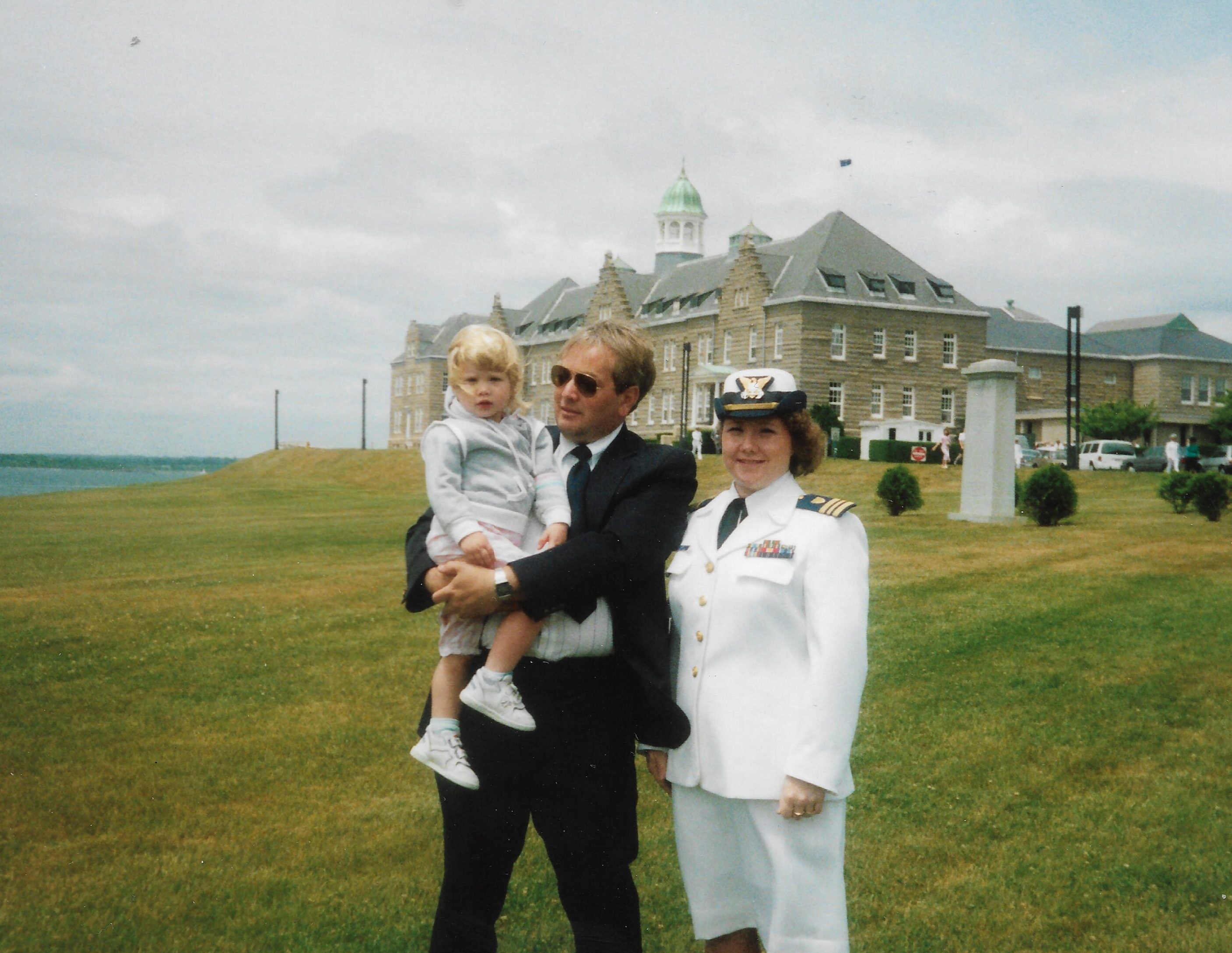 Karen Hays and her family at the Naval War College (NWC) in June 1992.