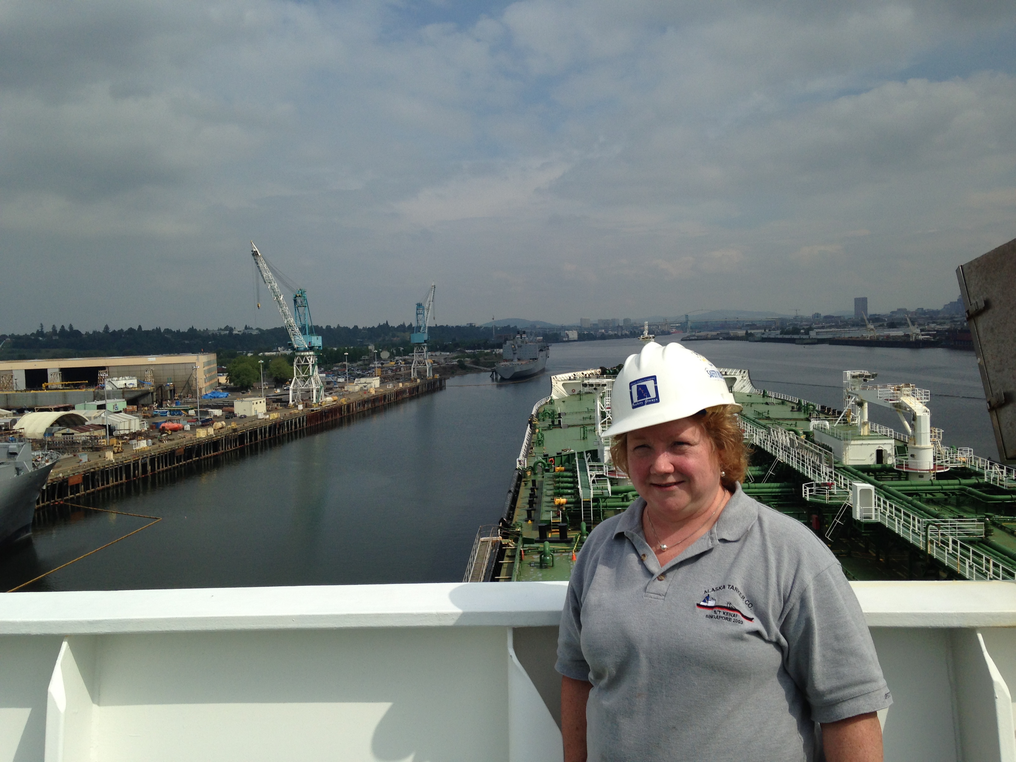 Karen Hays on board an ATC vessel