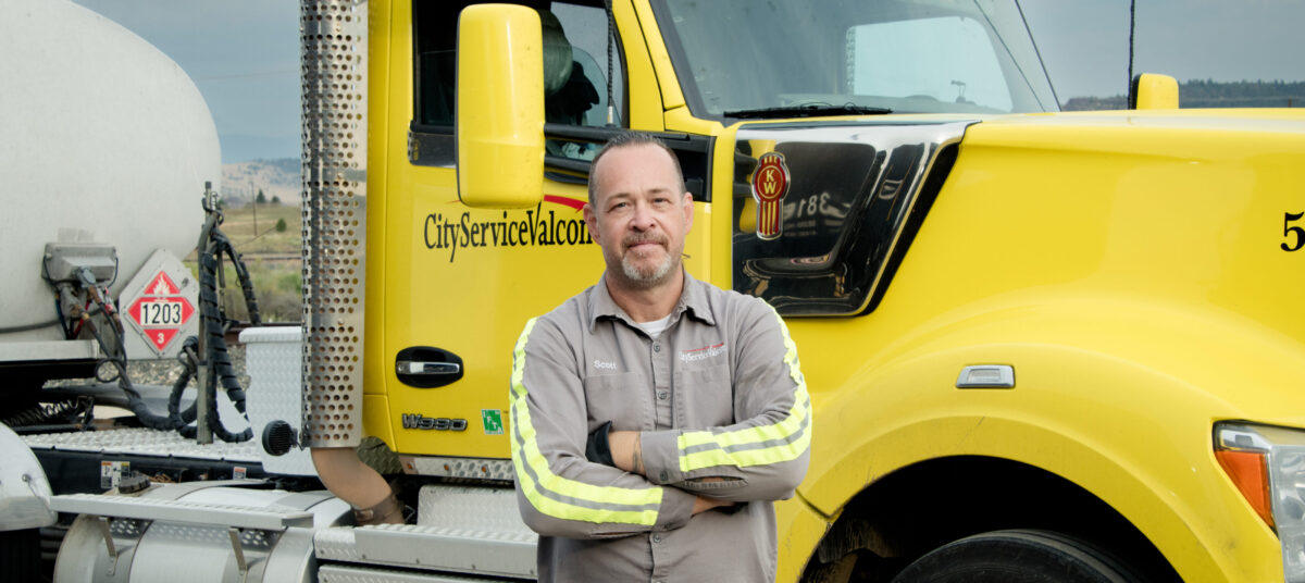 Scott Elias at the CityServiceValcon ethanol transload site at the Port of Montana.